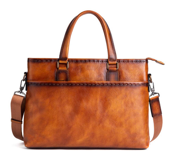 Mens Vintage Leather Buiness Briefcase Shoulder Cross Body Bag   2769-0