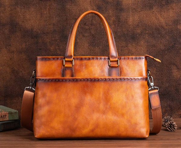 Mens Vintage Leather Buiness Briefcase Shoulder Cross Body Bag   2769-1