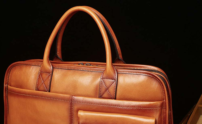 Mens Vintage Leather Buiness Briefcase Shoulder Cross Body Bag   2850-6