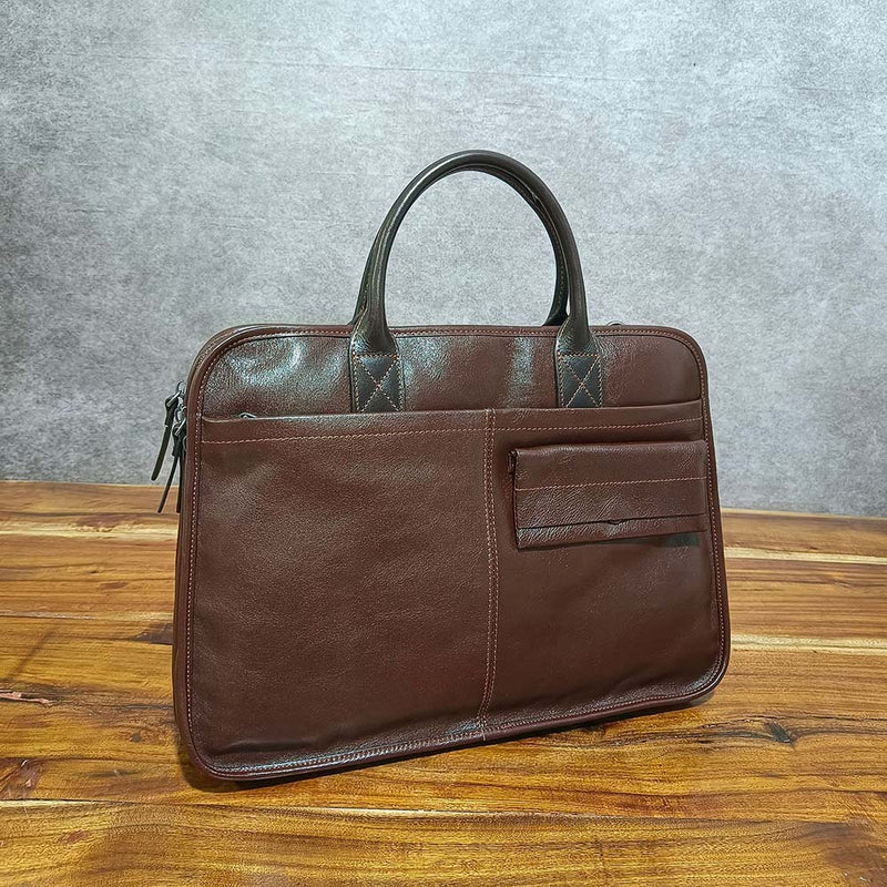 Mens Vintage Leather Buiness Briefcase Shoulder Cross Body Bag   2850-13