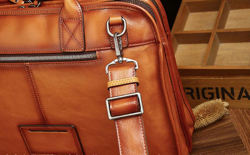 Mens Vintage Leather Buiness Briefcase Shoulder Cross Body Bag   2850-7