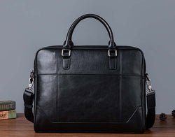 Mens Vintage Leather Buiness Briefcase Shoulder Cross Body Bag   2855-5