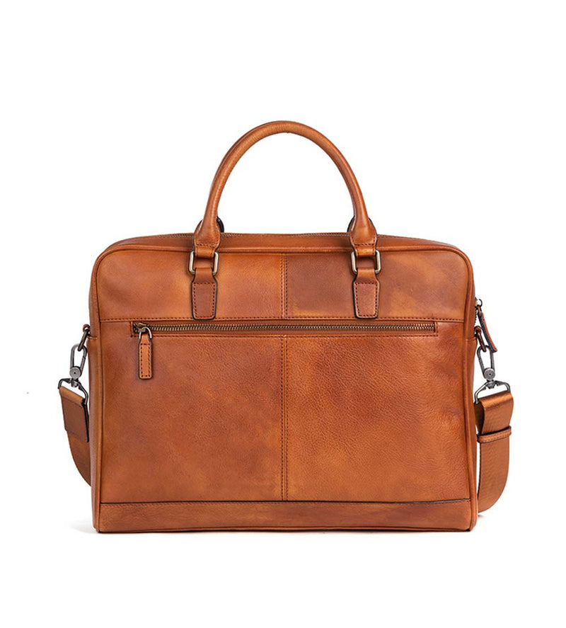 Mens Vintage Leather Buiness Briefcase Shoulder Cross Body Bag   2855-17