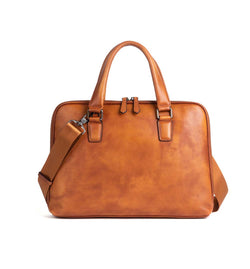 Mens Vintage Leather Buiness Briefcase Top Handle  Shoulder Cross Body Bag   2860-0