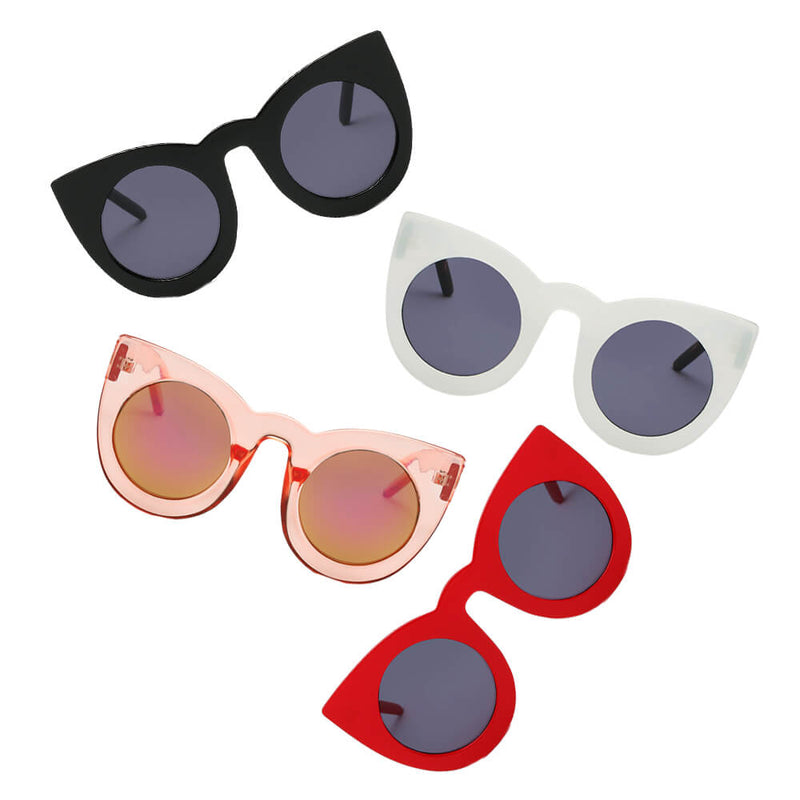 Hinton | Women Round Cat Eye Oversize Sunglasses-8