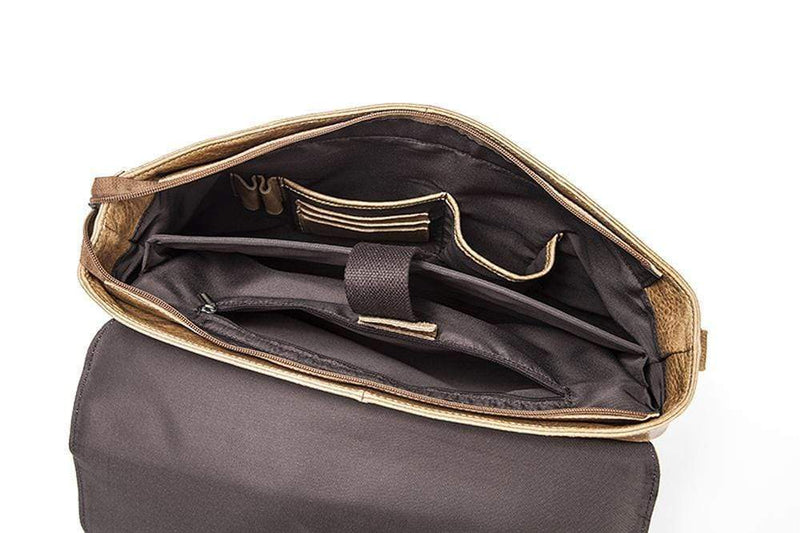 Rossie Viren  Men Leather Bag Vintage Leather Laptop Briefcase Postman Handbag Unisex New-7