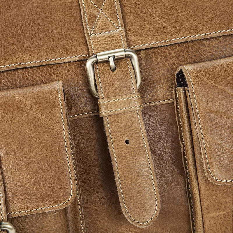 Rossie Viren  Men Leather Bag Vintage Leather Laptop Briefcase Postman Handbag Unisex New-6