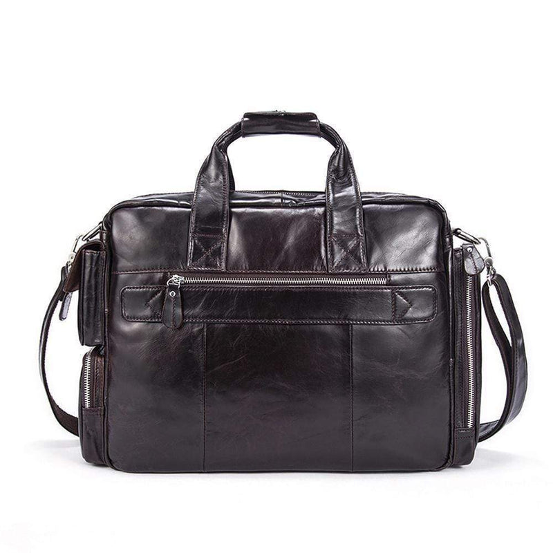 Rossie Viren  Men's Large Handmade Vintage Leather Briefcase Messenger Shoulder Bag-13