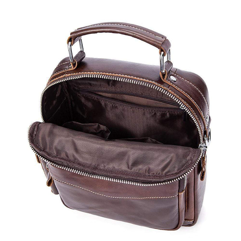 Rossie Viren  Men's Leather Briefcase Vintage Messenger Crossbody Bag-11