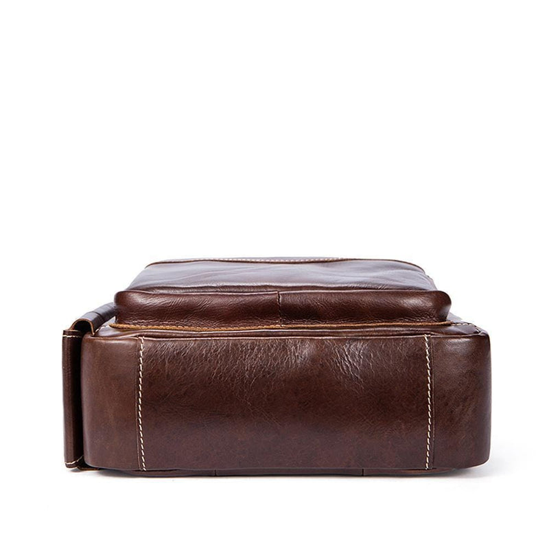 Rossie Viren  Men's Leather Briefcase Vintage Messenger Crossbody Bag-10