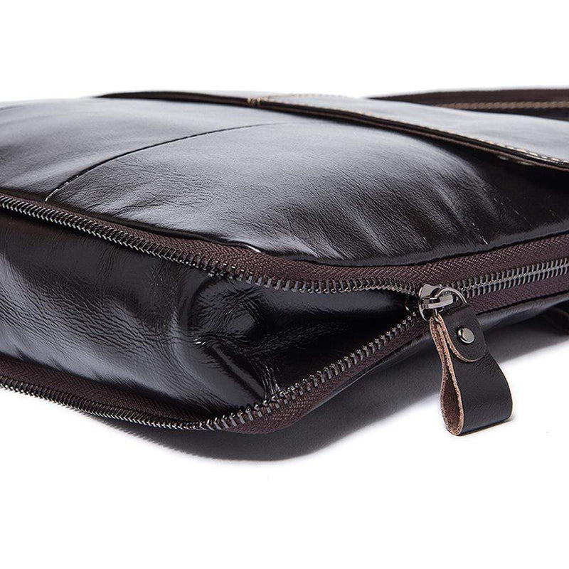 Rossie Viren Men's  Medium Vintage Leather Messenger Bag-6