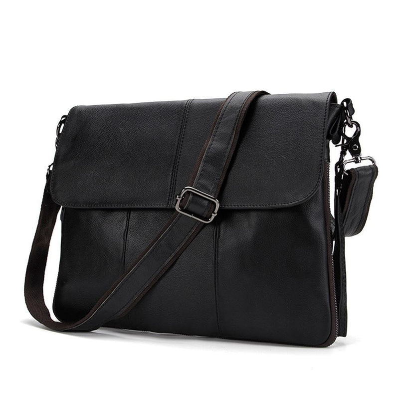 Rossie Viren Men's  Medium Vintage Leather Messenger Bag-1