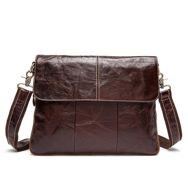 Rossie Viren Men's  Medium Vintage Leather Messenger Bag-4