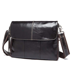 Rossie Viren Men's  Medium Vintage Leather Messenger Bag-0