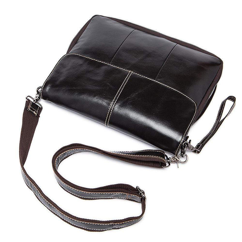 Rossie Viren Men's  Medium Vintage Leather Messenger Bag-8