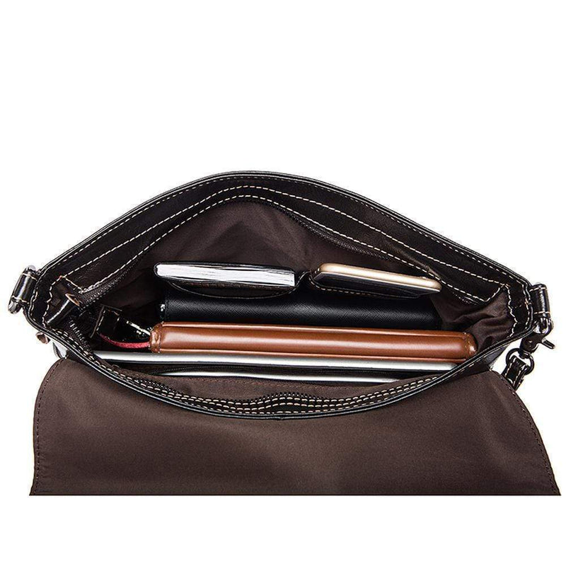 Rossie Viren Men's  Medium Vintage Leather Messenger Bag-9