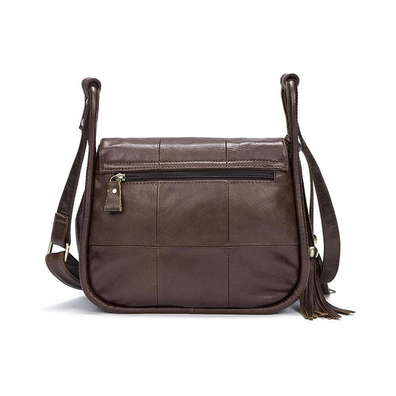 Rossie Viren  Men's Vintage Brown  Leather Messenger Shoulder Bag-4