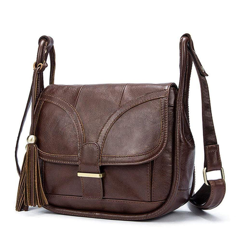 Rossie Viren  Men's Vintage Brown  Leather Messenger Shoulder Bag-0