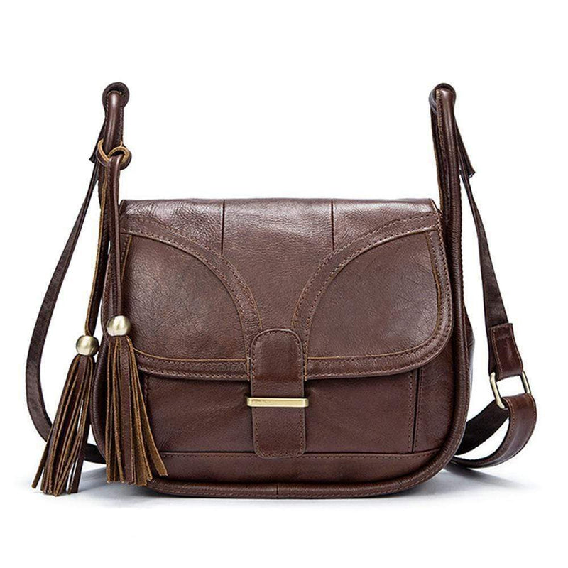 Rossie Viren  Men's Vintage Brown  Leather Messenger Shoulder Bag-1