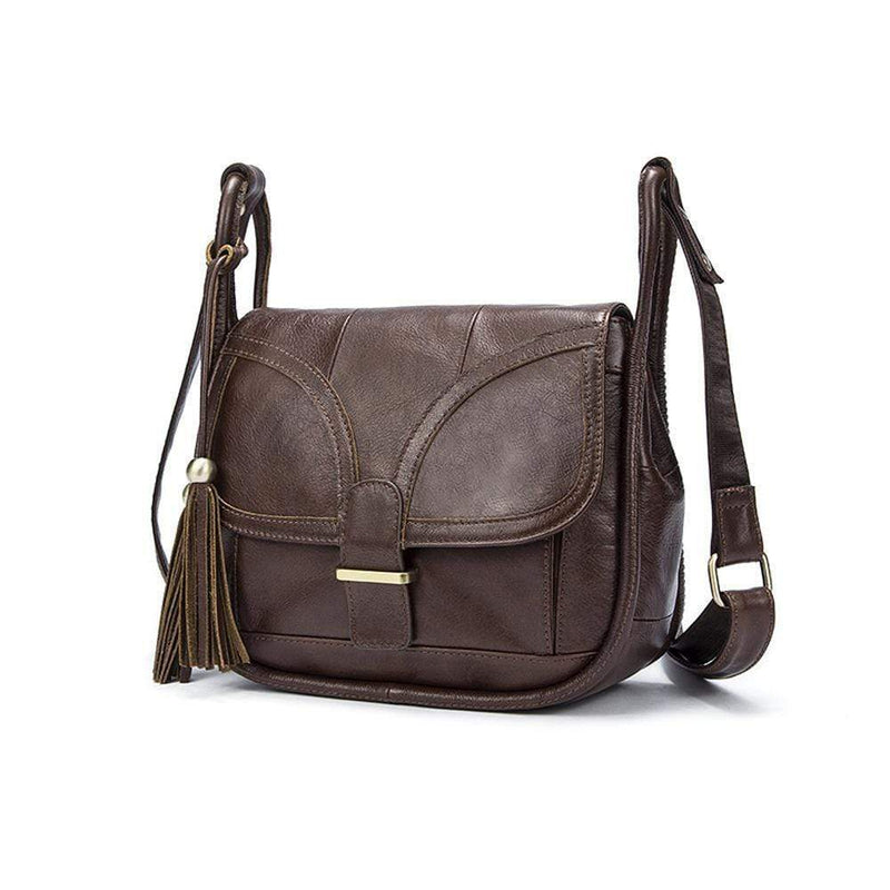 Rossie Viren  Men's Vintage Brown  Leather Messenger Shoulder Bag-2