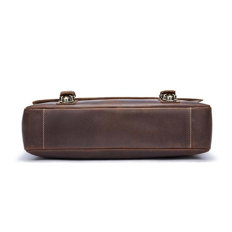 Rossie Viren  Men's Vintage Brown  Leather Postman Messenger Laptop Bag-5
