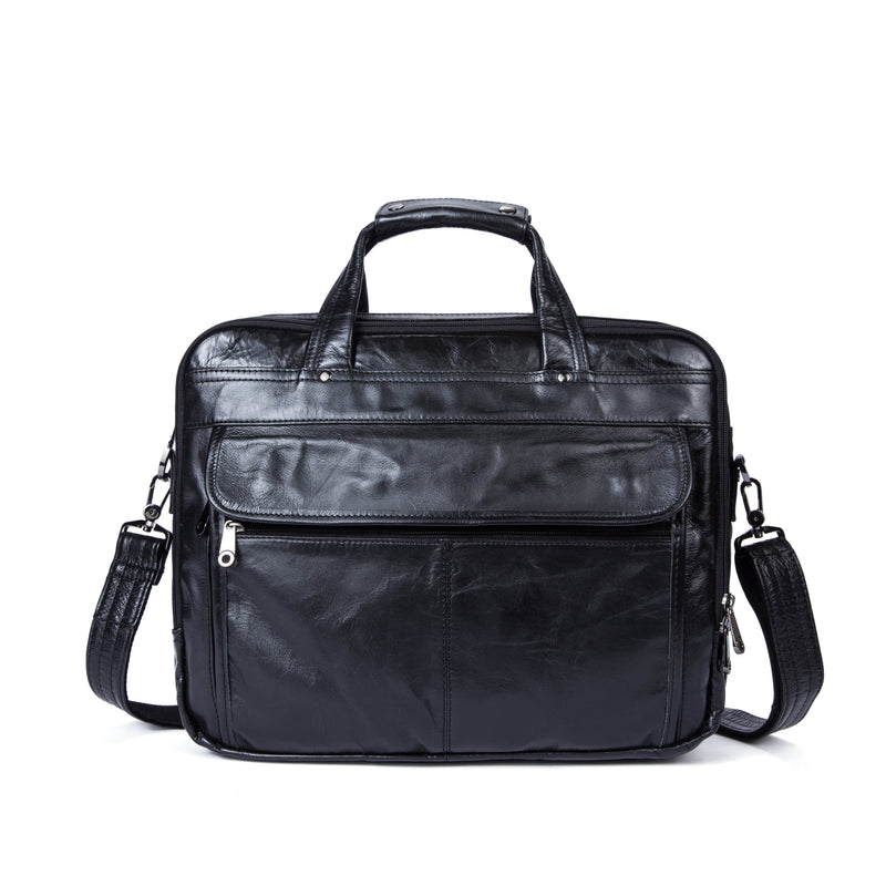 Rossie Viren  Men's Vintage Cowhide Leather Luggage Slim Briefcase-1