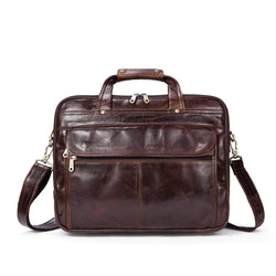 Rossie Viren  Men's Vintage Cowhide Leather Luggage Slim Briefcase-0