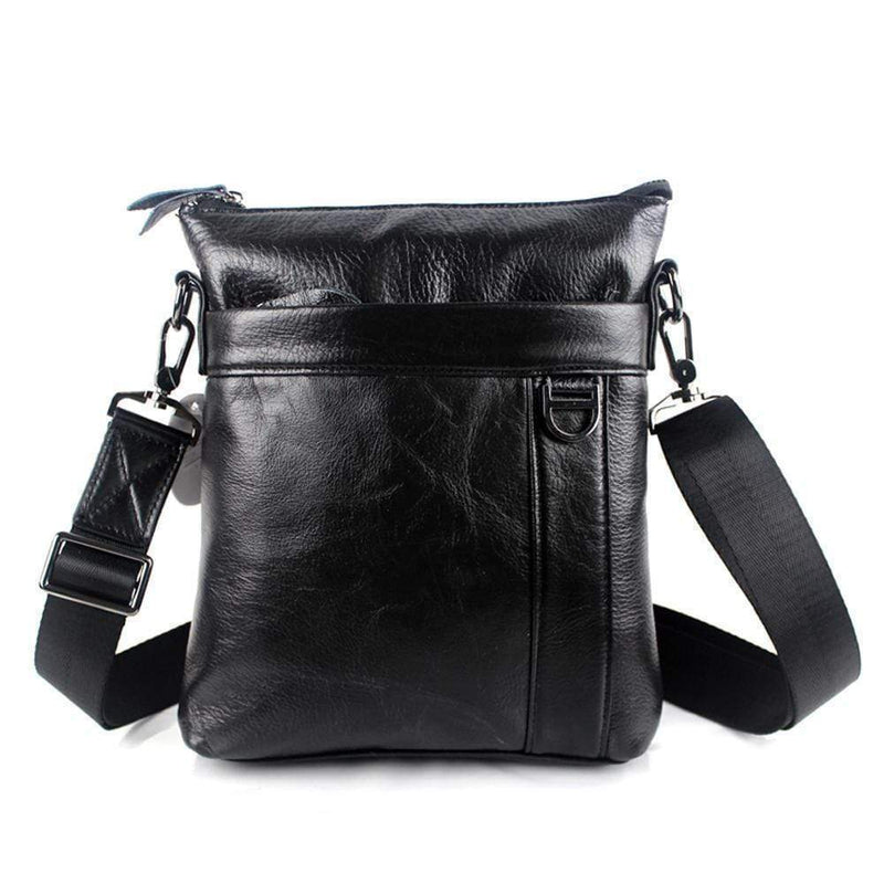 Rossie Viren Men's Vintage Cowhide Leather Voyager Small Messenger Bag-0