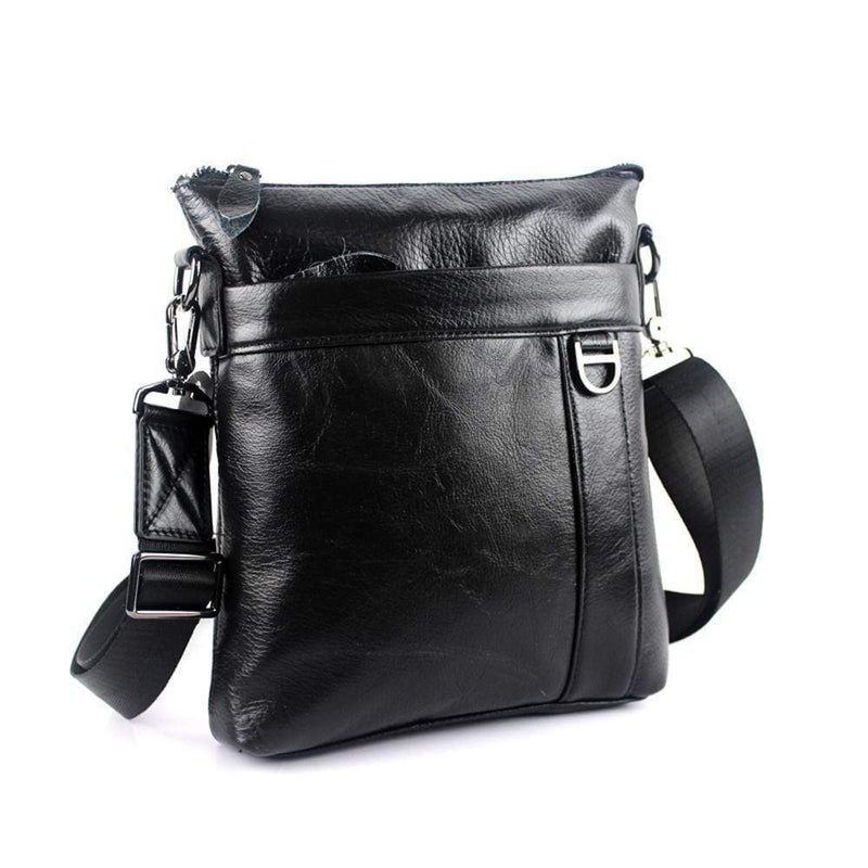 Rossie Viren Men's Vintage Cowhide Leather Voyager Small Messenger Bag-2