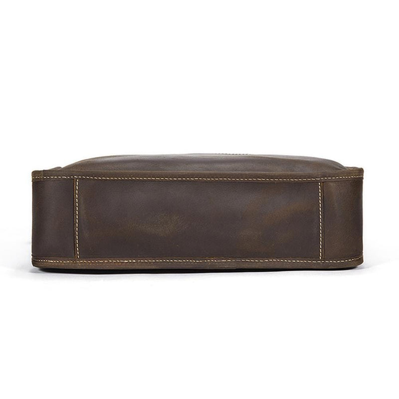 Rossie Viren  Men's Vintage  Leather Satchel Messenger Crossbody Bag-8