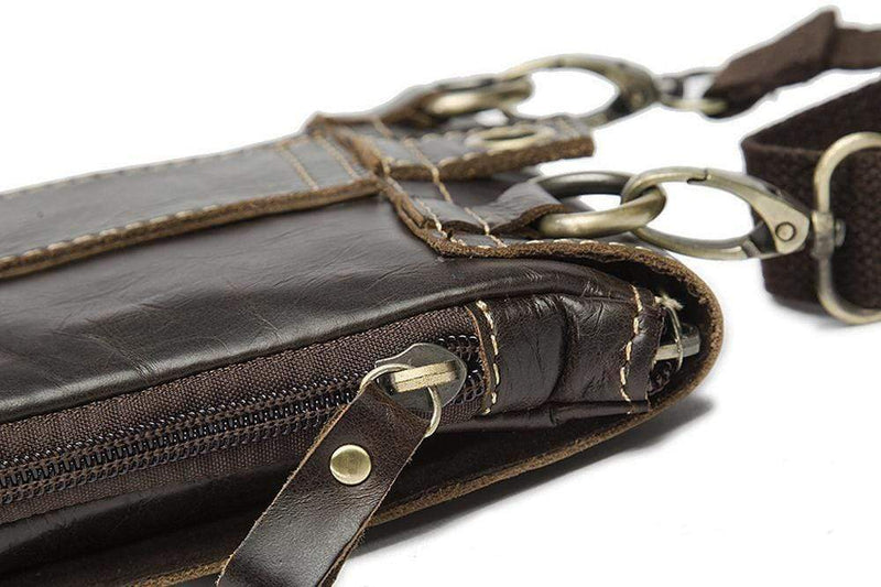 Rossie Viren Men Vintage Leather Small  Messenger Bag-9