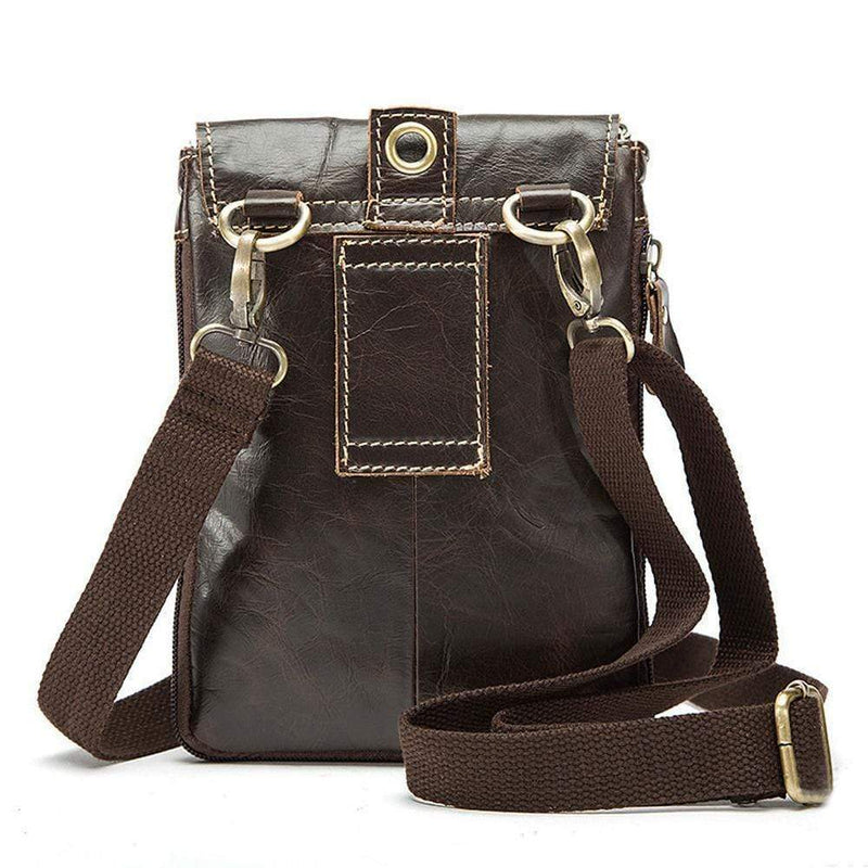 Rossie Viren Men Vintage Leather Small  Messenger Bag-4