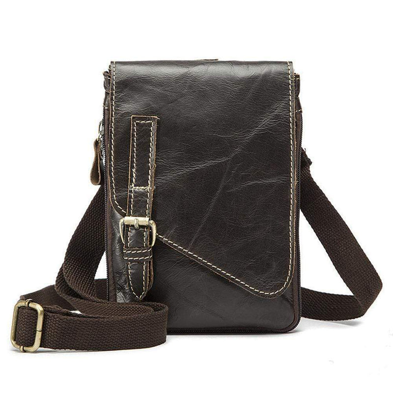 Rossie Viren Men Vintage Leather Small  Messenger Bag-6