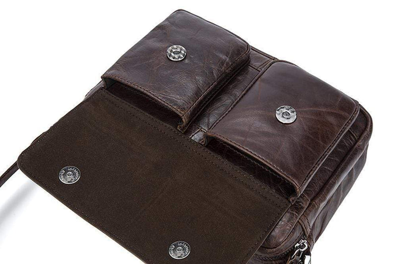 Rossie Viren  Vintage Brown Leather  Personalised Messenger Bags-6