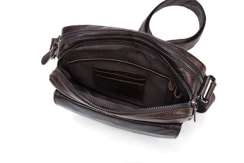 Rossie Viren  Vintage Brown Leather  Personalised Messenger Bags-8