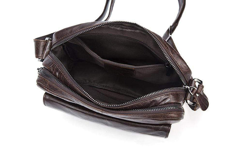 Rossie Viren  Vintage Brown Leather  Personalised Messenger Bags-9