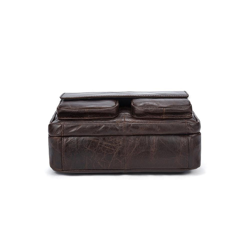 Rossie Viren  Vintage Brown Leather  Personalised Messenger Bags-5