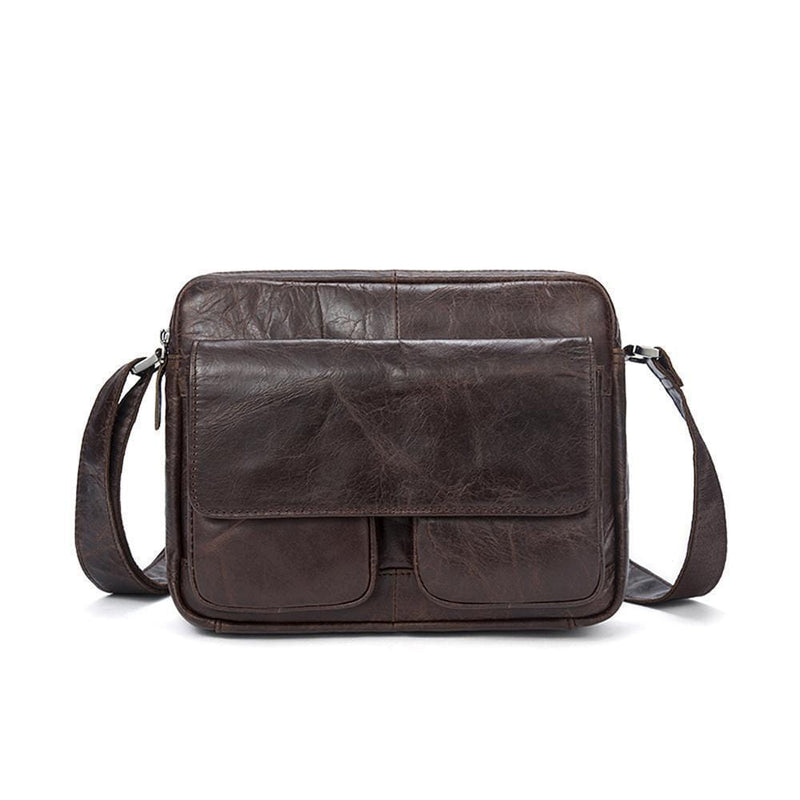 Rossie Viren  Vintage Brown Leather  Personalised Messenger Bags-1