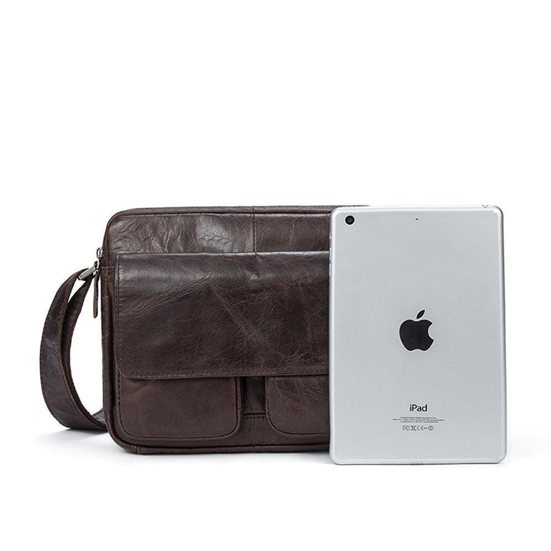 Rossie Viren  Vintage Brown Leather  Personalised Messenger Bags-0