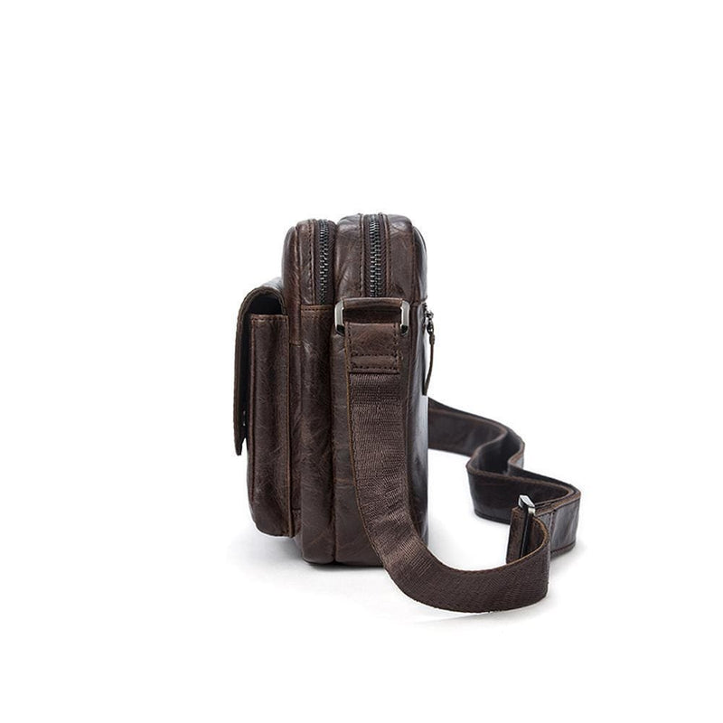 Rossie Viren  Vintage Brown Leather  Personalised Messenger Bags-3