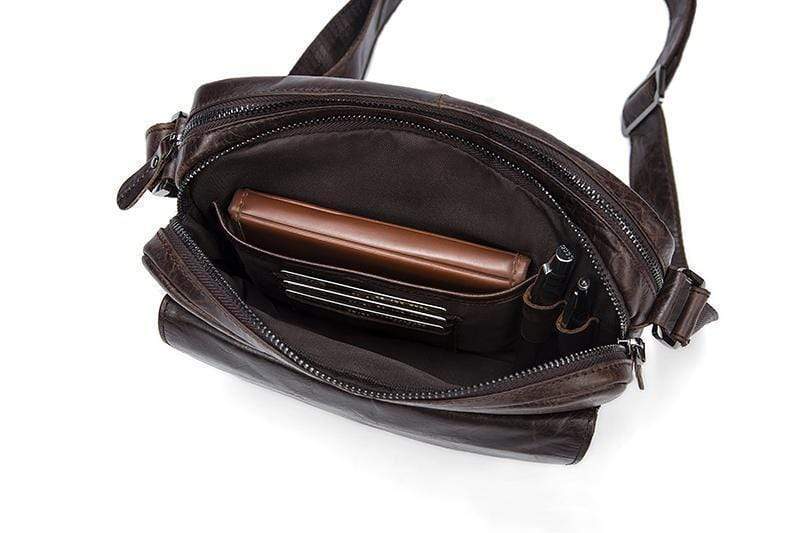 Rossie Viren  Vintage Brown Leather  Personalised Messenger Bags-7