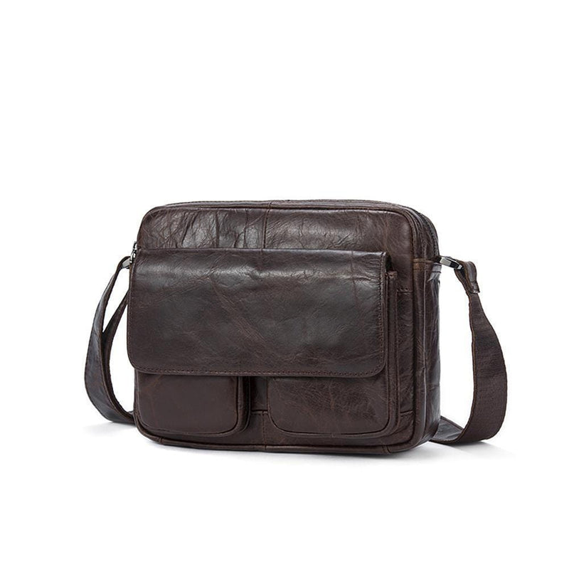 Rossie Viren  Vintage Brown Leather  Personalised Messenger Bags-2