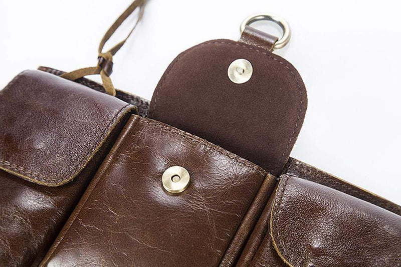 Rossie Viren  Vintage Brown Waist  Shoulder Bag-5