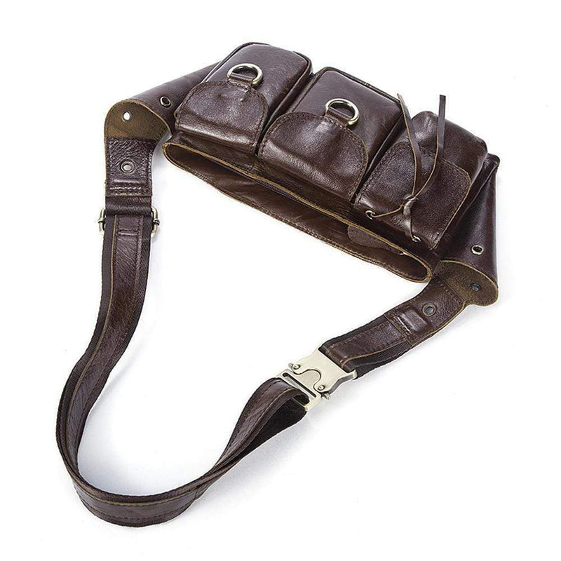 Rossie Viren  Vintage Brown Waist  Shoulder Bag-3