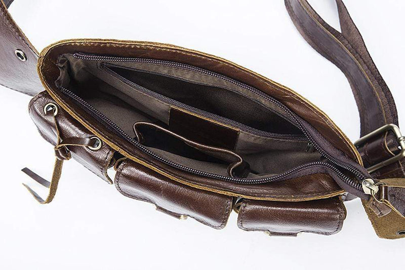 Rossie Viren  Vintage Brown Waist  Shoulder Bag-4