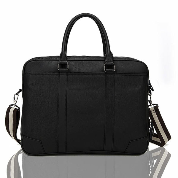 Rossie Viren Vintage  Classic Double  Zip Leather  Briefcase Work Bags-0