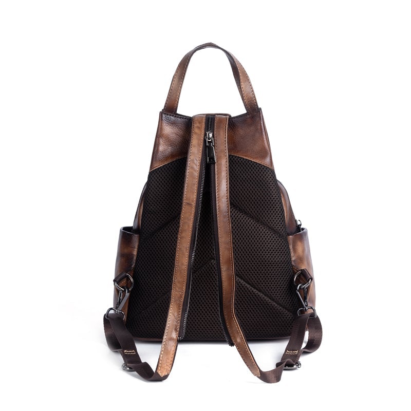 Rossie Viren Vintage Leather Backpack, Leather Rucksack, Womens Backpack, Gift for her-10