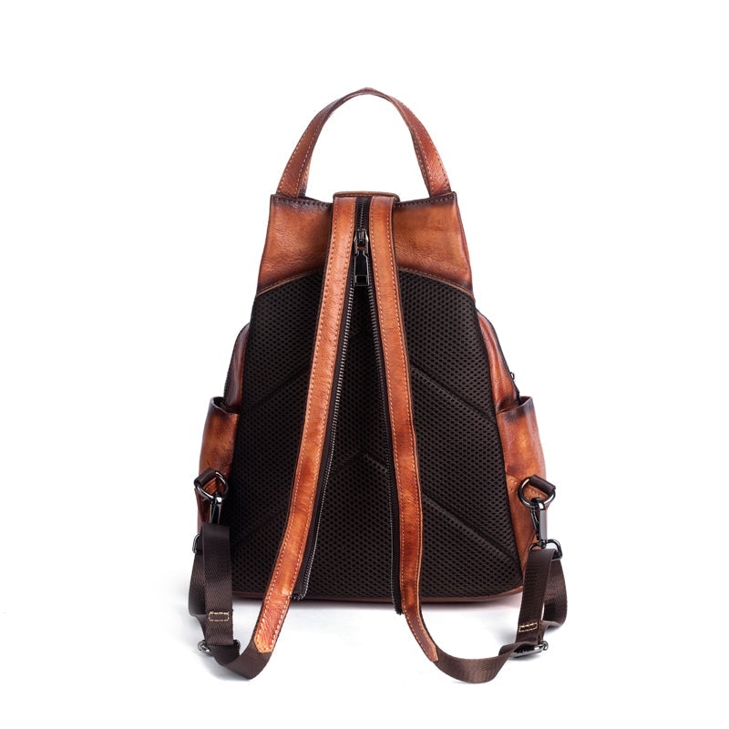 Rossie Viren Vintage Leather Backpack, Leather Rucksack, Womens Backpack, Gift for her-19