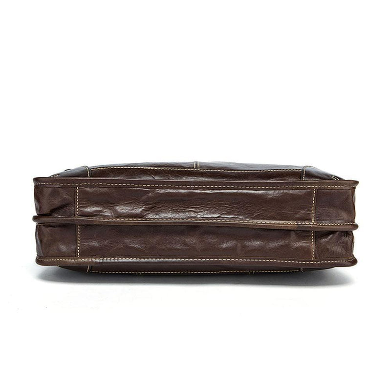 Rossie Viren  Vintage Leather Briefcase Messenger Bag-6