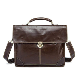 Rossie Viren  Vintage Leather Briefcase Messenger Bag-0
